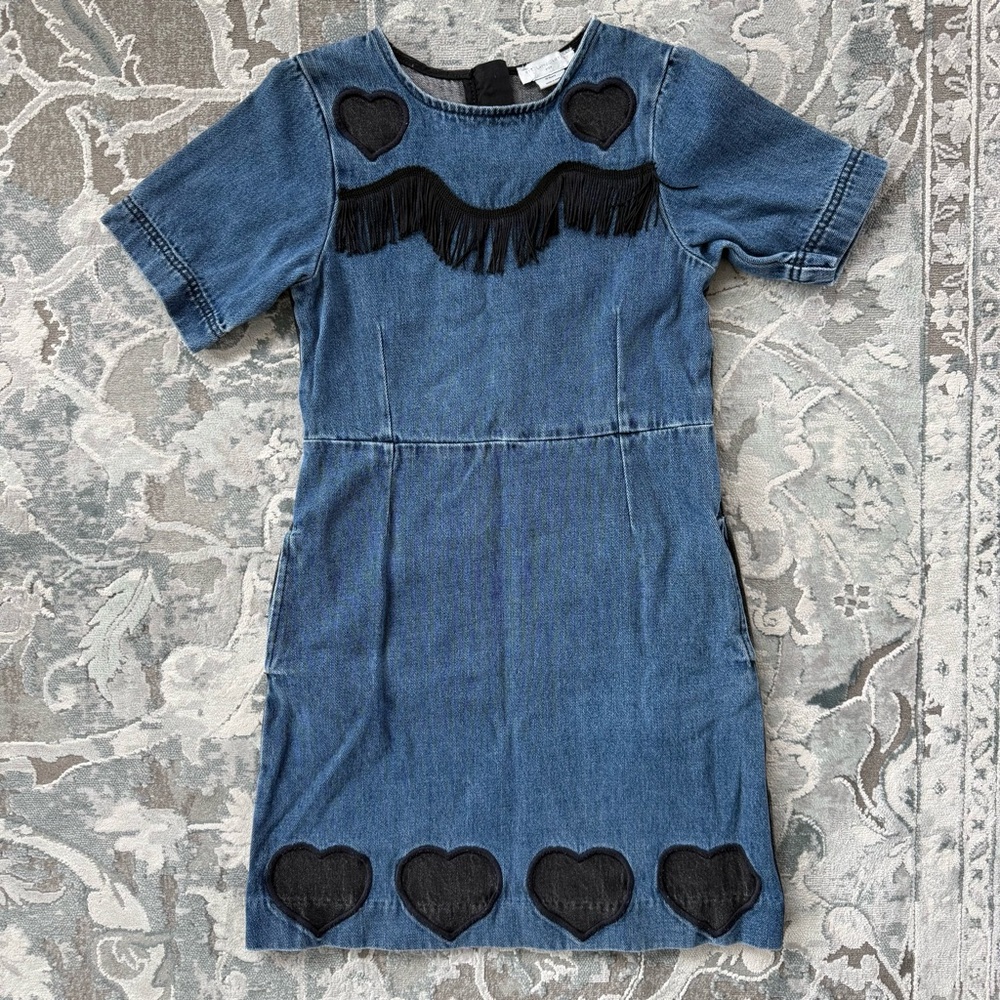 Stella McCartney Kids Denim Fringe Dress